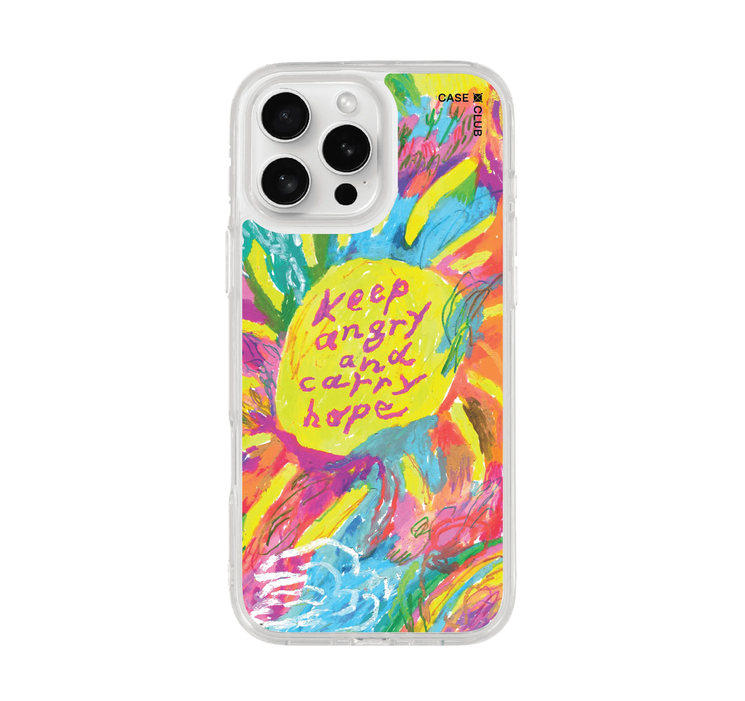 iphone 16 pro max clear case sun signature by juli baker